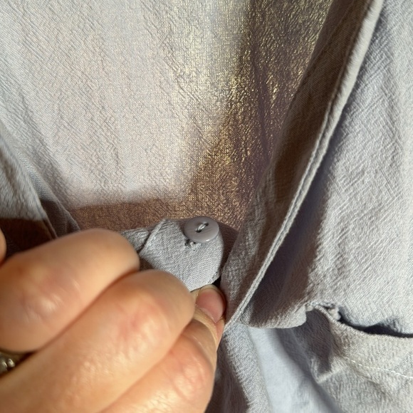 Zara Basic Casual 100% Cotton Light Blue Shirt Jumpsuit Romper Size XS - Picture 8 of 14